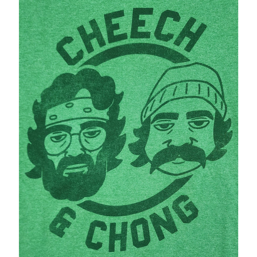 VGC Cheech & Chong Short Sleeve Green T-Shirt Adult SZ S VTG 2016 See Msmts